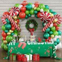 ❧○ xianhaochen048906 verde ouro natal tema folha balão guirlanda arco kit festa de aniversário do miúdo branco vermelho látex ballons decoração chuveiro bebê