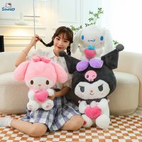 Kuromi Melody Cinnamoroll หมอนของเล่นผ้ากำมะหยี่อะนิเมะยัดไส้ตุ๊กตาอะนิเมะโซฟาเบาะ Hiasan Kamar สาวของขวัญคริสต์มาส