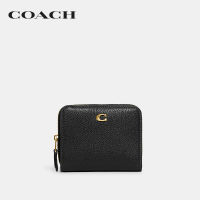 COACH กระเป๋าแบบมีซิปรอบขนาดเล็กผู้หญิงรุ่น Billfold Wallet สีดำ CD717 B4/BK