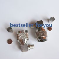 N Male Right Angle RA plug sloder Crimp For RG5 RG6 LMR300 RG304 cable RF Connector