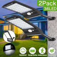 Solar Wall Lights Outdoor Waterproof Security 36 LED Solar Powered Motion Sensor Wall Lamp with Mounting Pole For Garden Pathway