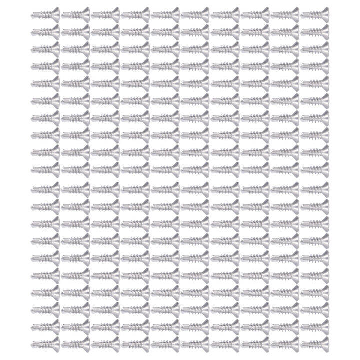 สกรูเจาะด้วยตนเองอายุการใช้งานยาวนาน200ชิ้นสกรูหัวเจาะ-countersunk-สำหรับการก่อสร้าง