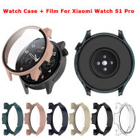 PC Shell Frame Case + Film For Xiaomi Watch S1 Pro Cover Full Coverage Tempered Glass Screen Protector Smart Watch Accessories Picture Hangers Hooks