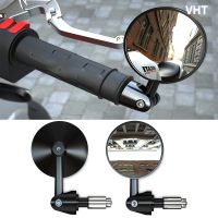 【hot】 2Pcs Motorcycle Rearview Handle Bar End Mirrors Accessories 16mm Motorbike Handlebar Round Convex Mirror