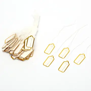 200Pcs Price Tags for Jewelry Hanging Jewelry Price Label Tags Attached  Display Clothing Price Tags