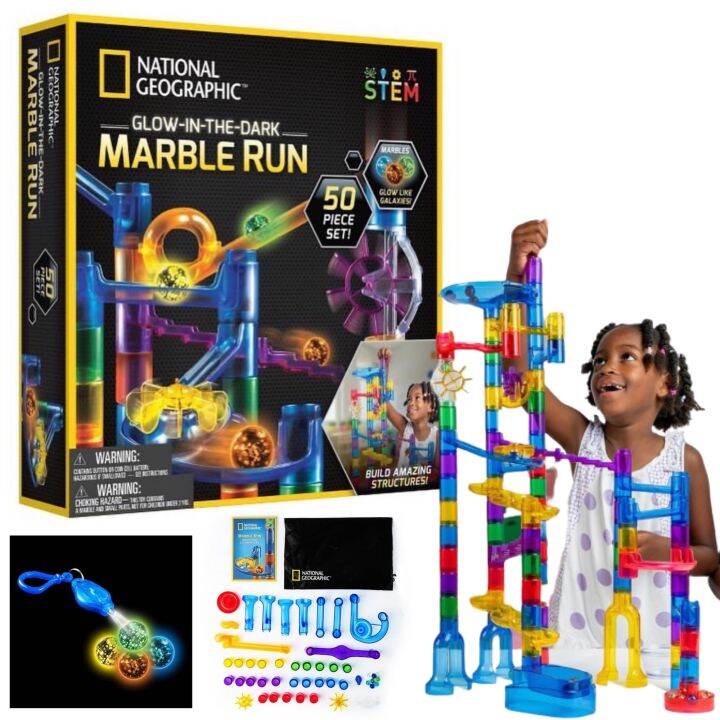 พร้อมส่ง National Geographic GlowintheDark Marble Run 50pc