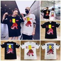 เสื้อครอป simpson x off white แนวโน้มฤดูร้อนนักเรียนพลังฤดูใบไม้ผลิชายและหญิงS-5XL
