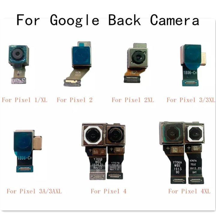 ด้านหลังกล้องกล้องหลักมองหลังโมดูลกล้องขนาดใหญ่ Flex สำหรับ Google Pixel 2 2XL 3XL 3A XL 4 4XL อะไหล่ทดแทน