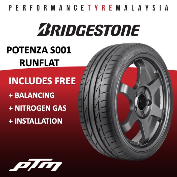 Bridgestone POTENZA S001 Run Flat RFT 225/50R17 225/45R18 245