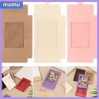 MUMU 10Pcs ร้อน สีสัน กรณีปัจจุบัน อุปกรณ์งานเลี้ยงวันเกิด กระดาษคราฟท์ แพ็คเกจเค้ก กล่องของขวัญกระดาษ ถุงห่อขนม หน้าต่างพีวีซีใส