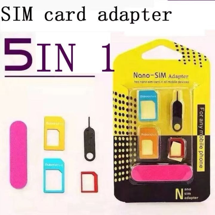 Sim Card Adapter 5 in 1 Metal Sim Card Tray Removal Eject Pin Sim pin ...