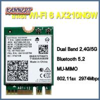 KANNERT สำหรับแล็ปท็อปพีซี ภายในภายในภายใน ไตร-แบนด์ 2.4/5/6GHz ค่ะ อะแดปเตอร์6E WIFI โมดูลไร้สาย 5.3บลูทูธ การ์ดเครือข่าย AX210NGW