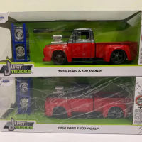 Jada 1:24ฟอร์ด1956 F-100รถกระบะ D Iecast รถโลหะอัลลอยรุ่นรถของเล่นสำหรับเด็กของขวัญคอลเลกชัน