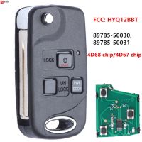 【✠】 islwpi Keyecu พับ Flip Key Fob 3ปุ่มชิป/ชิป4D68สำหรับ Lexus EX330 RX330 2004 2005 2006 2007 -FCC: HYQ12BBT