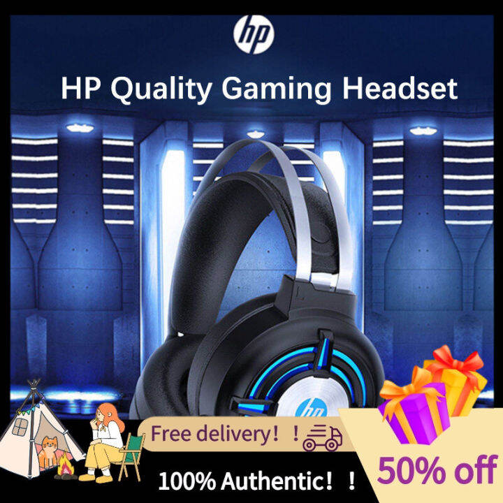 HP H200 Virtual Surround Sound Gaming Headphone Gaming Headset With Microphone Led Light, Skin