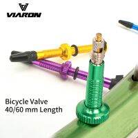 VIARON 2pcs Bicycle Valve 40mm/60mm MTB Road Bike Tubeless Tires Conversion Anodize Aluminum Alloy Sealant Accessories