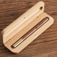 Free engraving brass signature pen retro sandalwood ballpoint pen metal gel pen teacher stationery gift