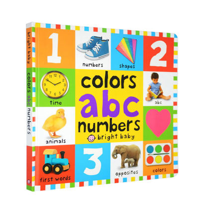 English original childrens Enlightenment picture book big board books colors, ABC, numbers English word book big cardboard book childrens learning childrens picture book cant tear cardboard book
