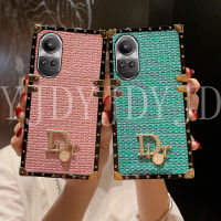 เคส YJD สำหรับ OPPO Reno10 Pro Lady สไตล์ตะกร้าทอขอบตรงกันกระแทกเคสโทรศัพท์