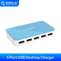 ORICO 5 Ports(36W,CSP-5U) USB Charger Desktop Travel Charger Adapter Fast Charging