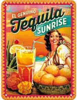 Nostalgic-Art Vintage Tin Sign with Retro Tequila Sunrise in Various Sizes, multicoloured, Small