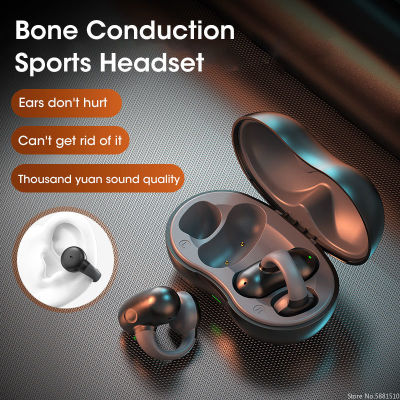 ZZOOI Wireless Ear Clip Bone Conduction Bluetooth Headphones for Ambie Earcuffs Earphone Ear Hook Bluetooth 5.3 Ebuds Sport Headsets