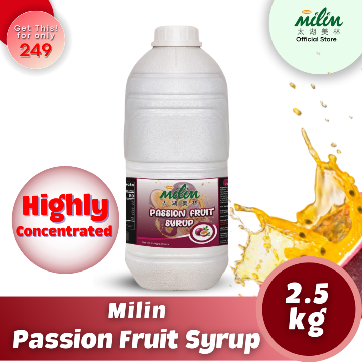 MILIN Highly Concentrated Passion Fruit Syrup 2.5kg/1.9Liters Lazada PH