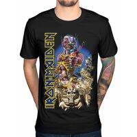 Hot sale Iron Maiden band graphic Mens 100% Cotton Round Neck Short Sleeve T-Shirt  Adult clothes