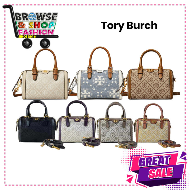 Tory Burch, Bags, Nwt Tory Burch T Monogram Jacquard Petite Barrel Bag