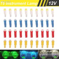 10Pcs T5 LED Bulb White 6000K W3W W1.2W Auto Car Parts Interior Light Dashboard Indicator Wedge Instrument Lamp Accessories 12V