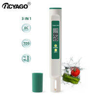 RCYAGO ใหม่3 In 1 EC TDS อุณหภูมิน้ำใหม่ตัวทดสอบคุณภาพหน้าจอ LCD สำหรับมิเตอร์น้ำความแม่นยำสูงสำหรับดื่มน้ำ Aquarium