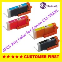 【Itian Pavilion】4PCS ๆสีสำหรับ CANON CLI551 CLI 551ตลับหมึก PIXMA MG5450/MG5550/MG6350/MG6450/MG7150/Ip7250/MX925/MX725