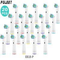 DDFHLPJ-Poleet 20pcs Replacement Toothbrush Head Eb18-P For Oral B Eb18a Eb-18a Power Pro Health Triumph 3d Clean Precision Vitality