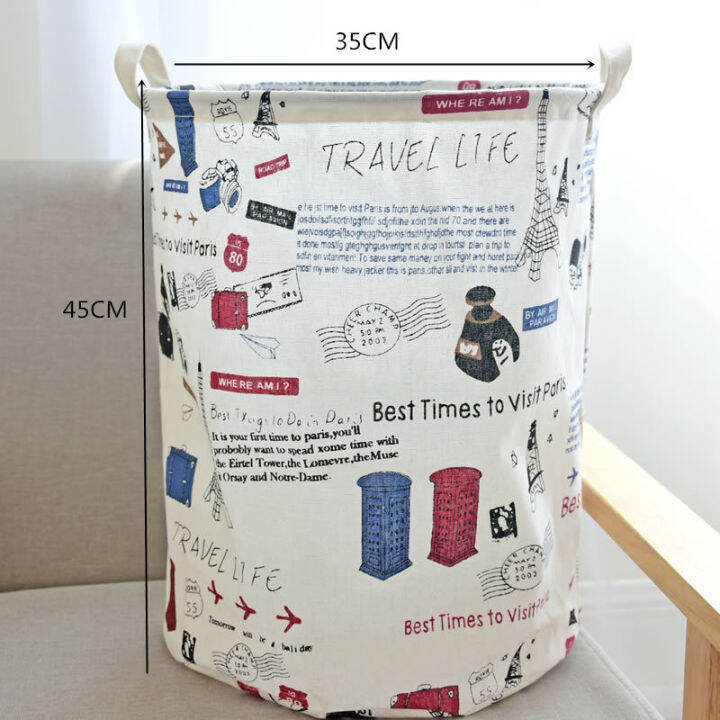 33-40cm-cute-car-laundry-basket-bag-folding-laundry-basket-large-capacity-clothes-storage-bag-children-toy-storage-bucket