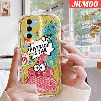 JIUMOO เคสปลอกสำหรับ Samsung S23บวก S23พิเศษลายการ์ตูนปลาดาวแพททริกลายเนื้อครีมขอบคลื่นเคสมือถือกันกระแทกแบบใสนิ่มเคสป้องกันซิลิกาเจลสุดสร้างสรรค์