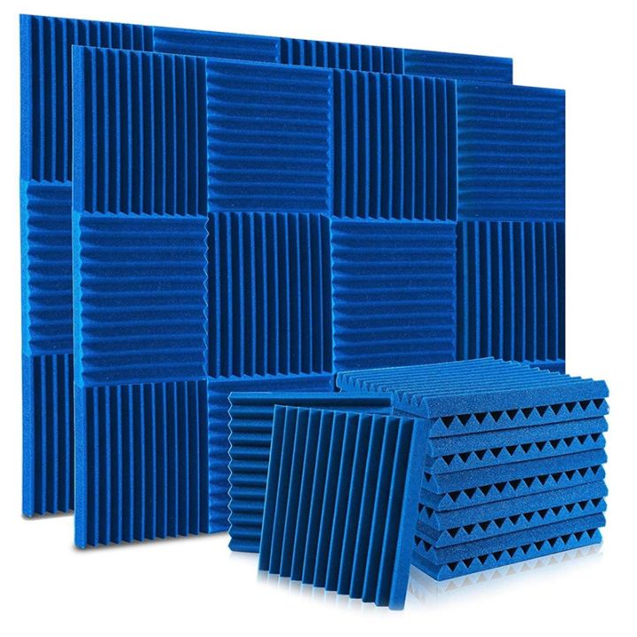 24 Pack Acoustic Foam Panels 1X12X12 Inches,Soundproof Wall Panels with ...