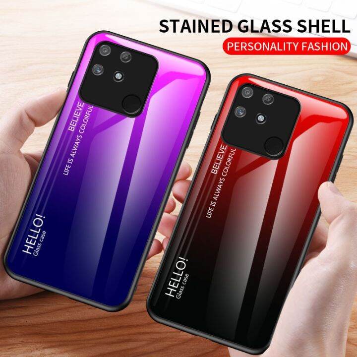 สำหรับ-realme-narzo-50a-เคสโทรศัพท์-realme-narzo-50a-กระจกเทมเปอร์เคสกรอบ-tpu-แบบนุ่มป้องกันแบบแข็งกันกระแทกแฟชั่นฝาหลัง