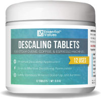 Descaling Tablets (12 Count/Up To 12 Uses) For Jura, Miele, Bosch, Tassimo Espresso Machines and Miele Steam Ovens by Essential Values 12 Count (Pack of 1)