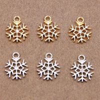 10Pcs Christmas Crystal Snowflake Rhinestones Necklaces Charms Pendants for DIY Earring Handmade Jewelry Making Women Girls Gift DIY accessories and o