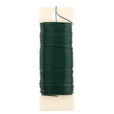 40m Gifts Flexible Plastic Covered Wire Arts Wrapping Wire Flower Bouquets Dark Green