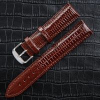 hengilcevwf494 12mm- 24mm Watchband Fashion Lizard Texture Leather Watch Band Pin Buckle Watch Strap for Women Man Wristband Watch Accessories