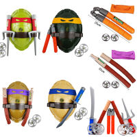 Cosplay Teenage Mutant Ninja Turtles Anime Figure TMNT Movie Fantasy Armor Toy Weapon Leo Raph Mikey Don Shell Props Children