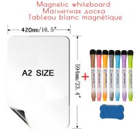 Magnetic Whiteboard for Fridge Stickers Large White Board A2 Size Message Writing Drawing calendar Magnets Plan Dry Erase Board