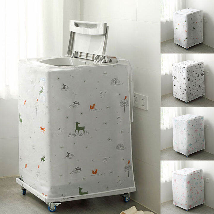 hot-free-durable-dust-cover-storage-supplies-washing-machine-cover-dust-guard-storage-bag-save-space-organizer-โพลีเอสเตอร์-colorful