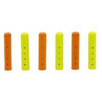 4pcs/Set Fluorescent Yellow Orange 4-23mm Painting Metal Tips 2 colors For Shoelace Drawstring Clothing DIY Accessories