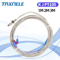 M6หัววัดสกรู K ประเภท J ประเภท Thermocouple 1เมตร2เมตร3เมตรเซ็นเซอร์อุณหภูมิอุตสาหกรรมสายเคเบิ้ล0-400องศาสำหรับ PID ควบคุม