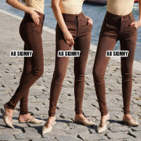 AB Skinny สีน้ำตาลฟอกฟอก ของแท้ จากเพจดัง 300,000 Like กางเกง AB สกินนี่ยีนส์ ผู้หญิง