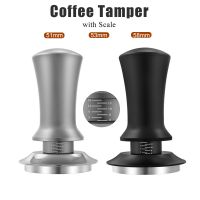 Adjustable Depth Coffee Tamper with Scale 51/53/58mm Espresso Handle Tamper Stainless Steel Flat Base Coffeeware Accessories