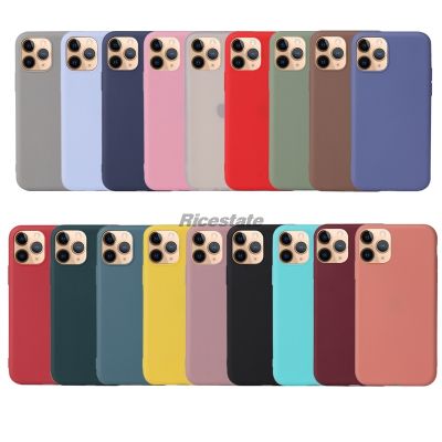 Cute Matte Solid Candy Phone Case for Iphone 12 mini 11 12 Pro Xs Max Xr Simple Silicone Case for Iphone 7 6s 8 Plus Soft Cover