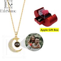 ✶  EthShine 925 Sterling Custom Projection Photo Necklace Gold Pendant Memorial Day 2023